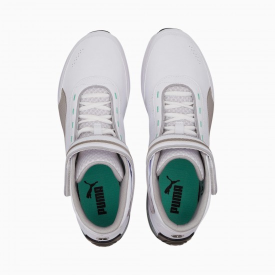 Puma White Mercedes AMG Petronas Kart Cat Mid LQDCELL Men's Motorsport Shoes Puma White Mercedes AMG Petronas Kart Cat Mid LQDCELL Men's Motorsport Shoes