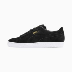 Puma Black Suede Classic Metal Badge Sneakers