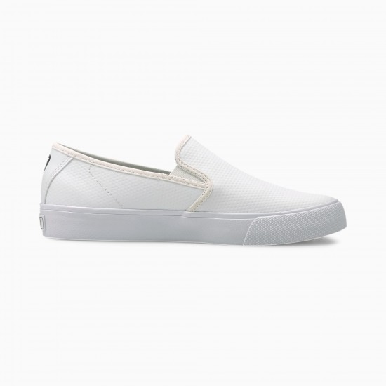 Puma Bari Cat Women's Slip On Shoes White Puma Bari Cat Women's Slip On Shoes White